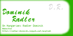 dominik radler business card